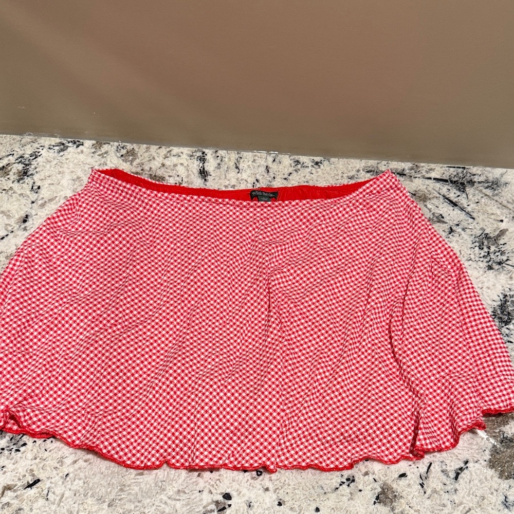 Wild Fable Red Gingham Mini Skirt